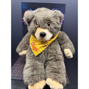 Vintage 1986 Hasbro Softies Bingo Bear Plush *Untested*